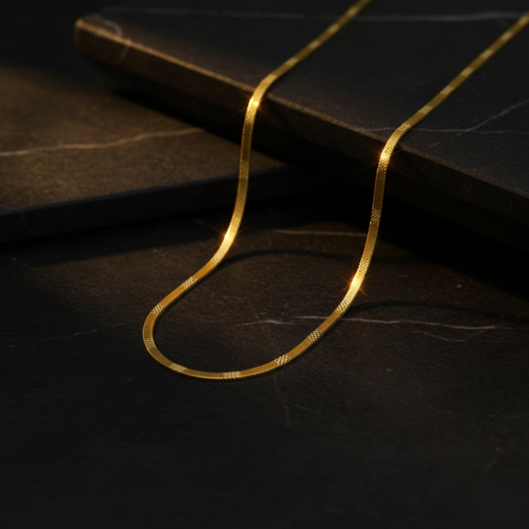 Aurum Luxe Minimal Gold Chain jewellery product view 2