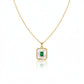 Celestine Royal Green Stone Gold Necklace jewellery product view 4