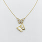 Elegant Gold Butterfly Shell Pendant Necklace jewellery product view 4