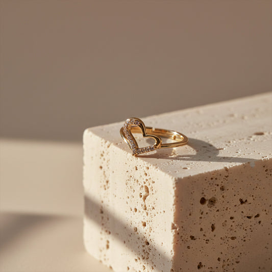 Heart Sparkle Ring jewellery product view 1