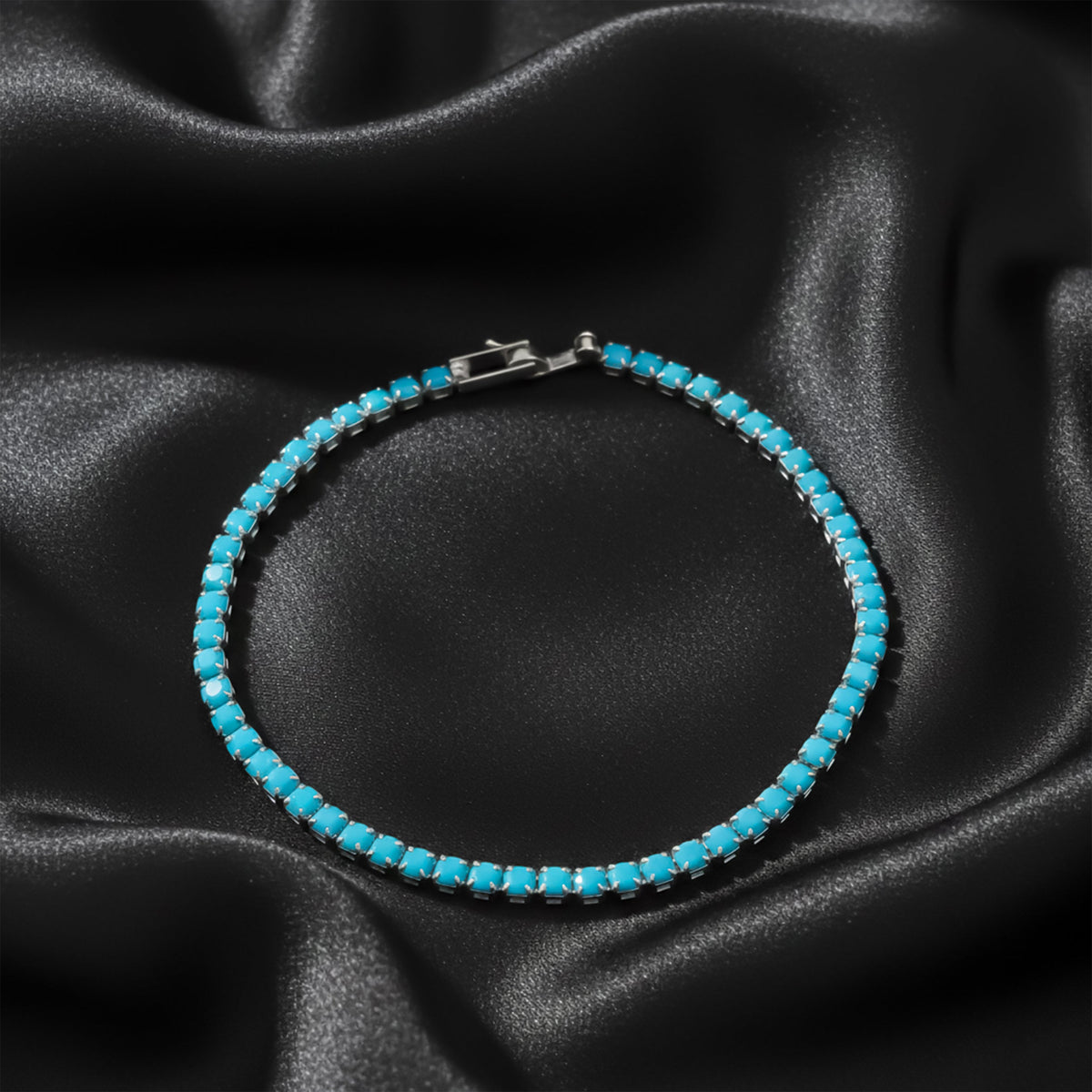 Azure Sapphire Tennis Bracelet jewellery product view 13