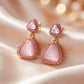 Rose Aura Gemstone Dangle Earrings jewellery product view 2
