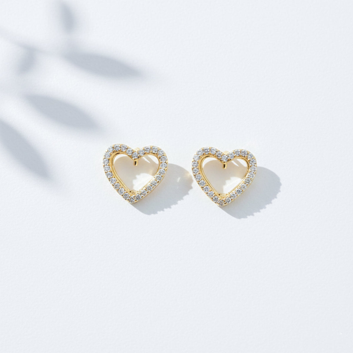Celestia Love Crystal Heart Earrings jewellery product view 1