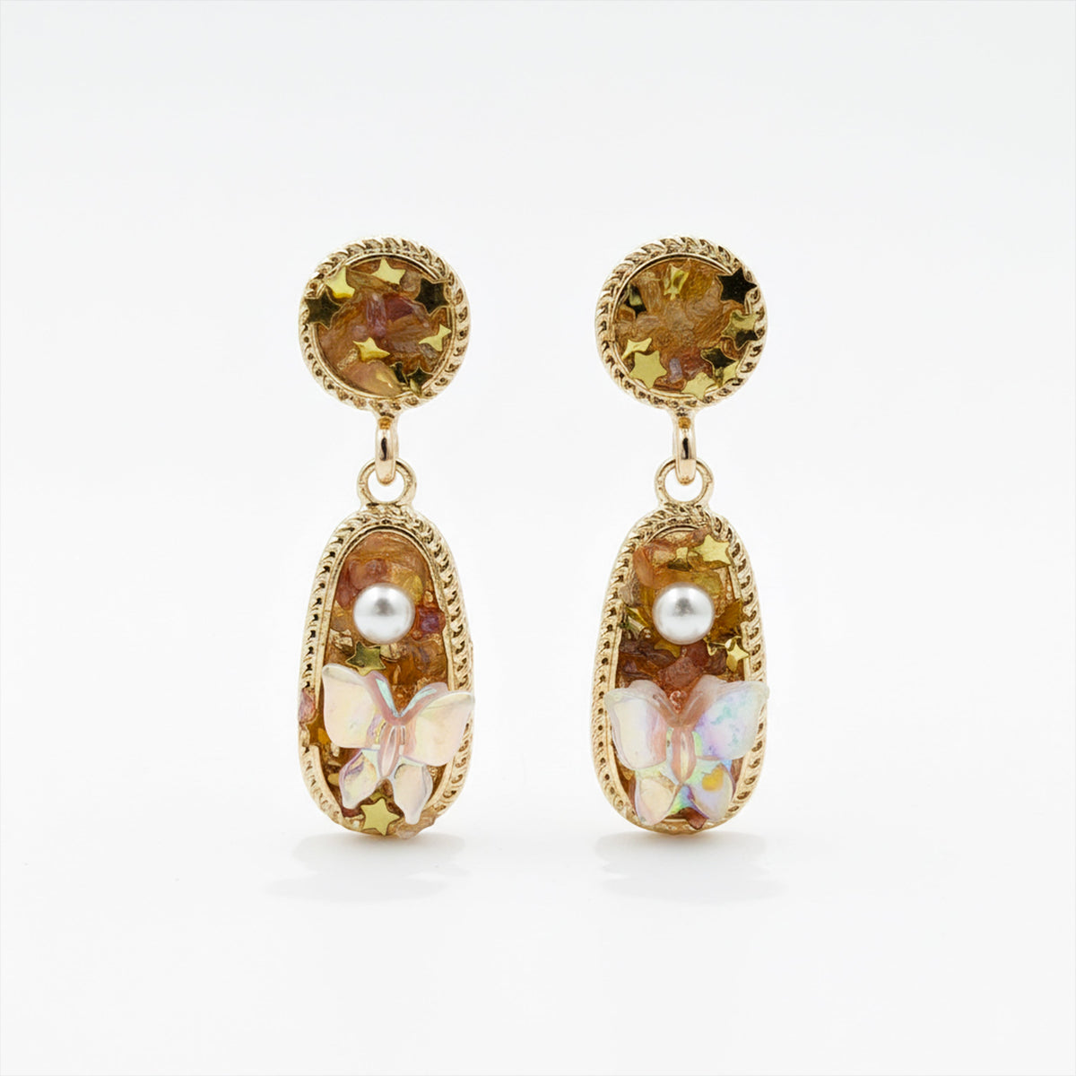 Aurora Butterfly Pearl Earrings jewellery product view 7
