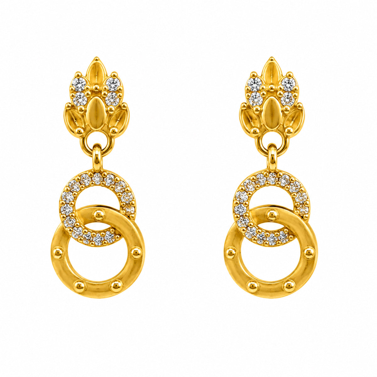Sunehri Twist Earrings jewellery product view 2