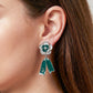 Enamel Floral Ribbon Earrings jewellery product view 2