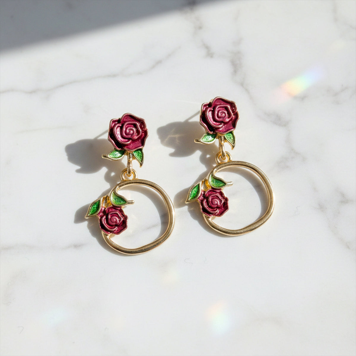 Rose Loop Luxe Earrings jewellery product view 6