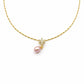 Floral Pink Pearl Drop Pendant Necklace jewellery product view 7