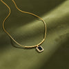 Velora Black Stone Gold Necklace jewellery product view 1