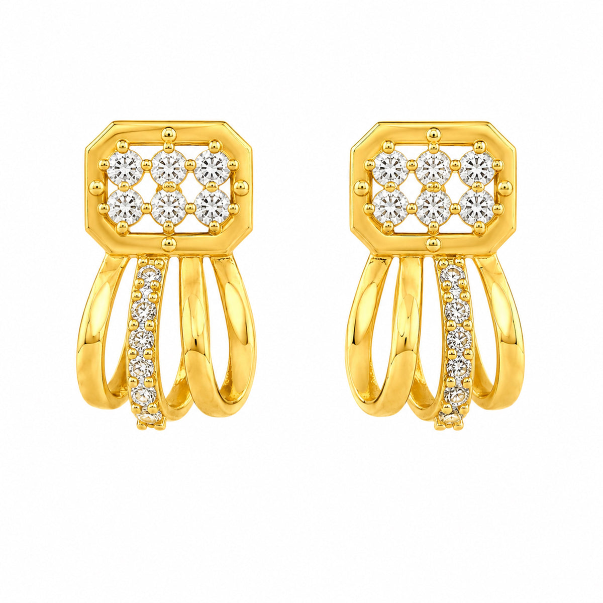 Meher Cascade Earrings jewellery product view 2