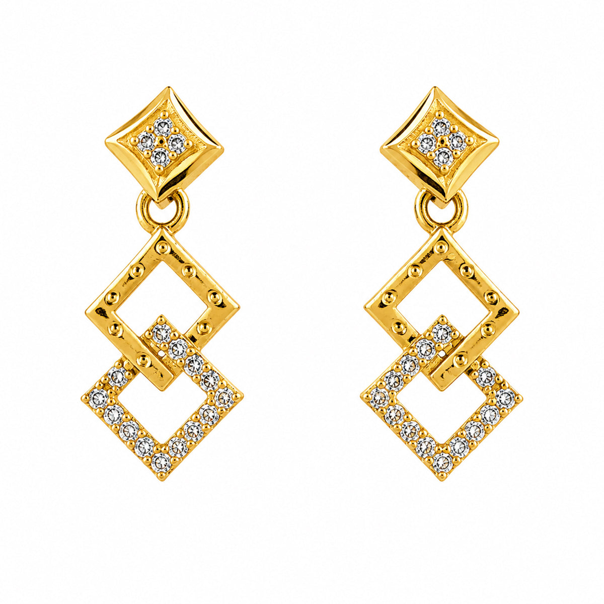 Shahi Square Drops jewellery product view 2