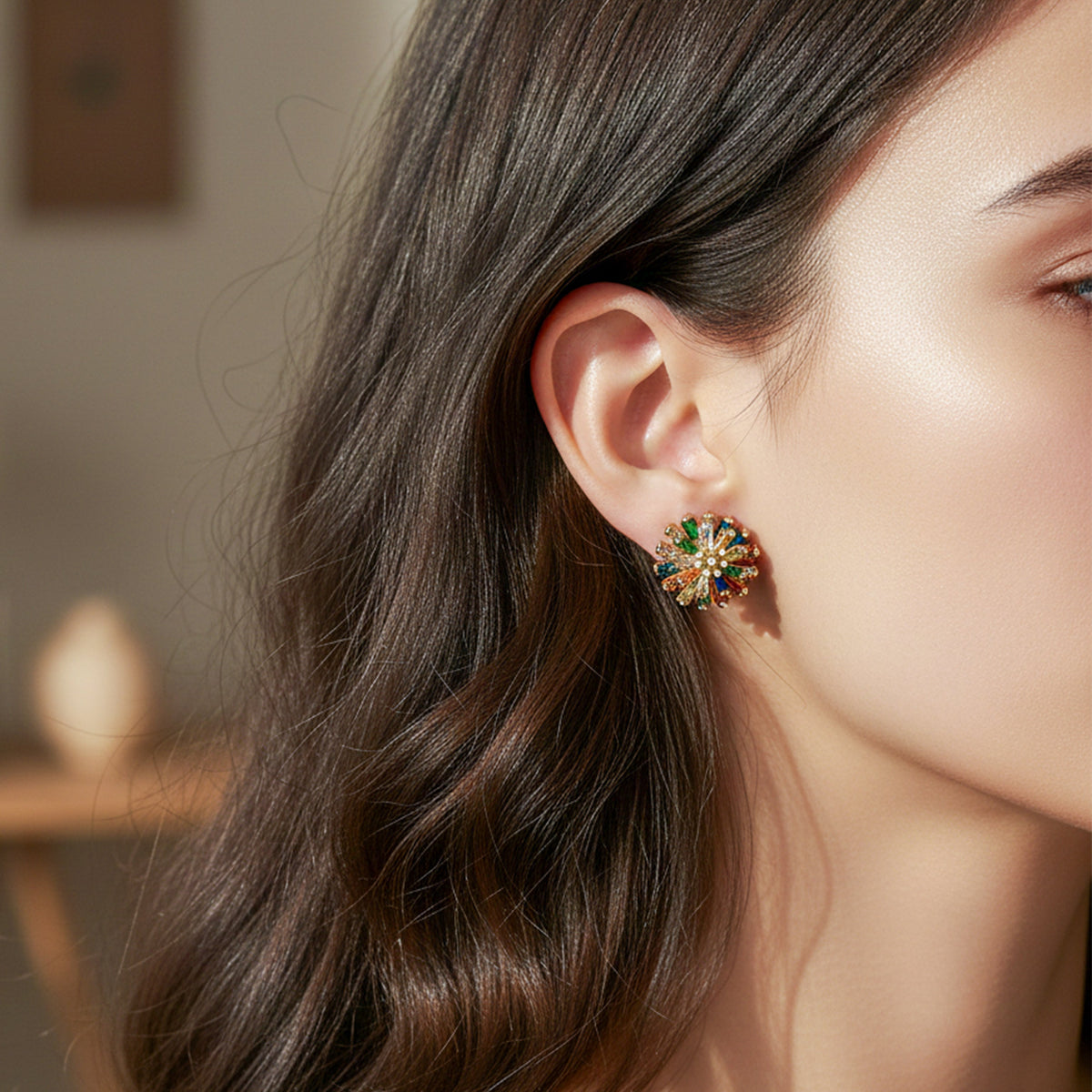 Radiant Luxe Stud Earrings jewellery product view 3