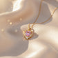 Luxpenny Pink Heart Diamond Necklace jewellery product view 3