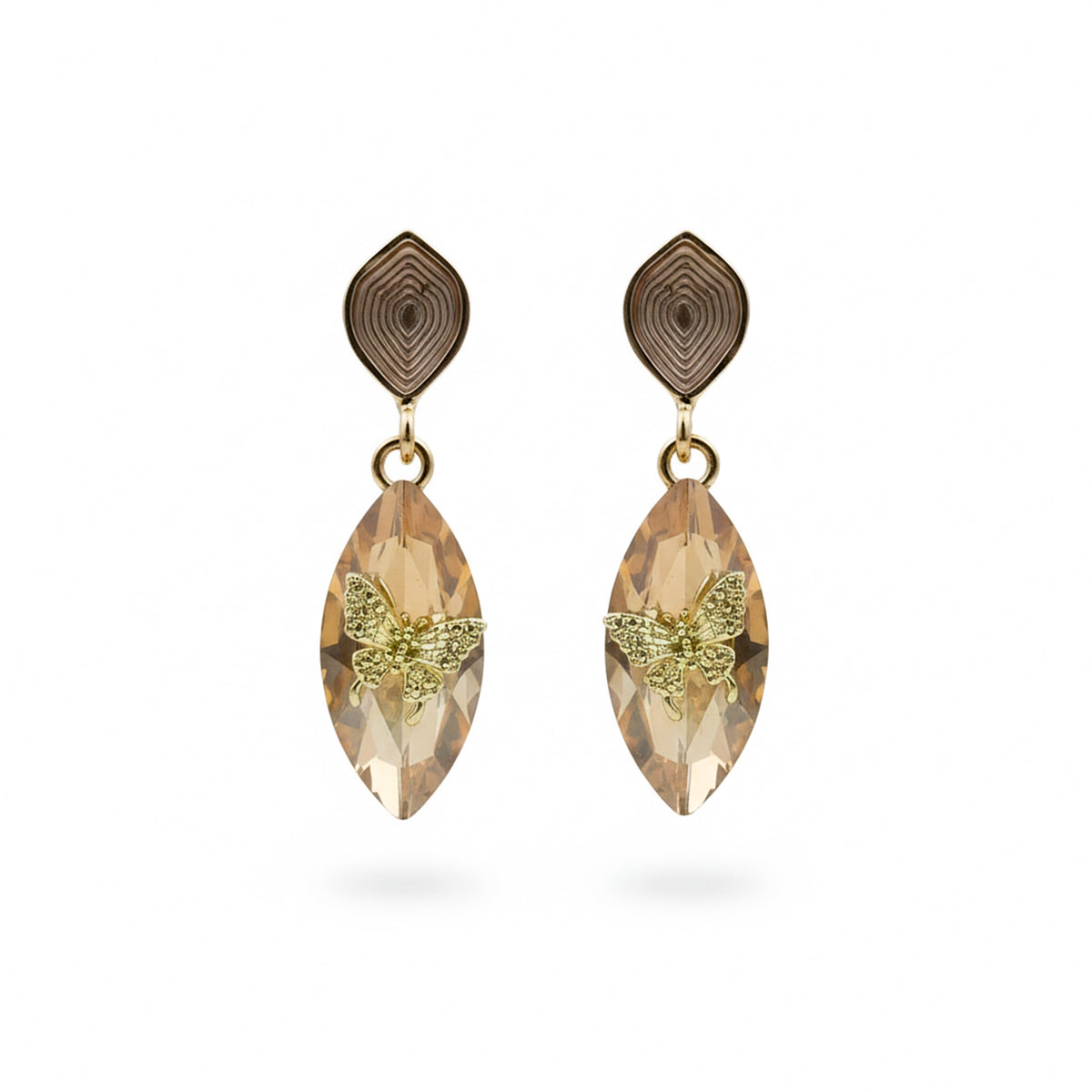 Nova Crystal Butterfly Earrings jewellery product view 5