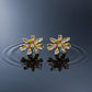 Golden Daisy Bloom Earrings jewellery product view 3