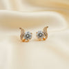 Crescent Diamond Glow Stud Earrings jewellery product view 1