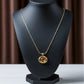 Amber Glow Gold Pendant Necklace jewellery product view 3
