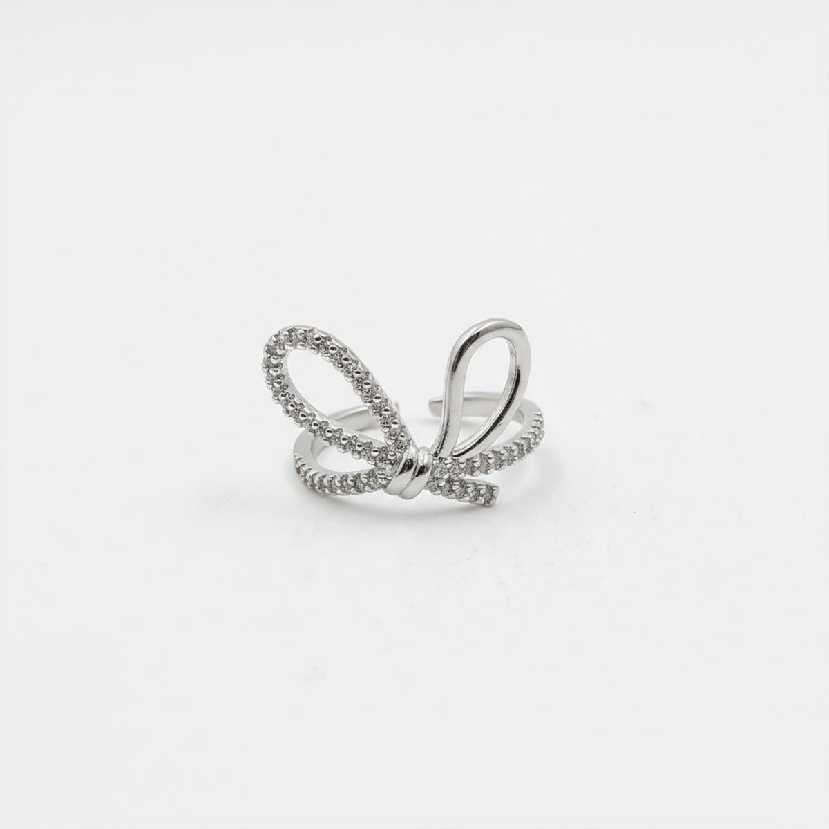 Celeste Sparkle Bow Infinity Ring jewellery product view 4