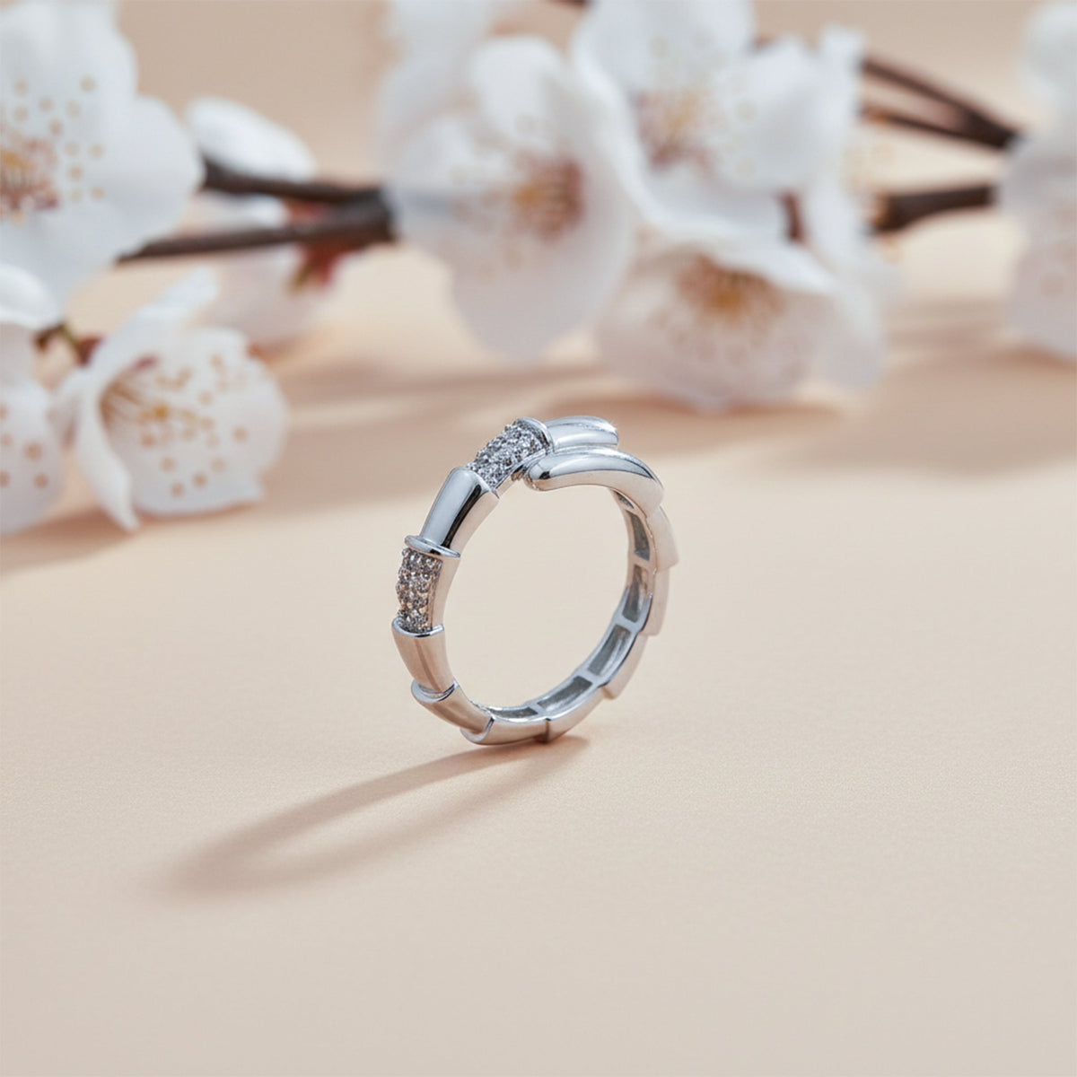 Curve Crystal Band Ring jewellery product view 2
