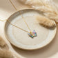 Iridesa Butterfly Gold Pendant Necklace jewellery product view 3