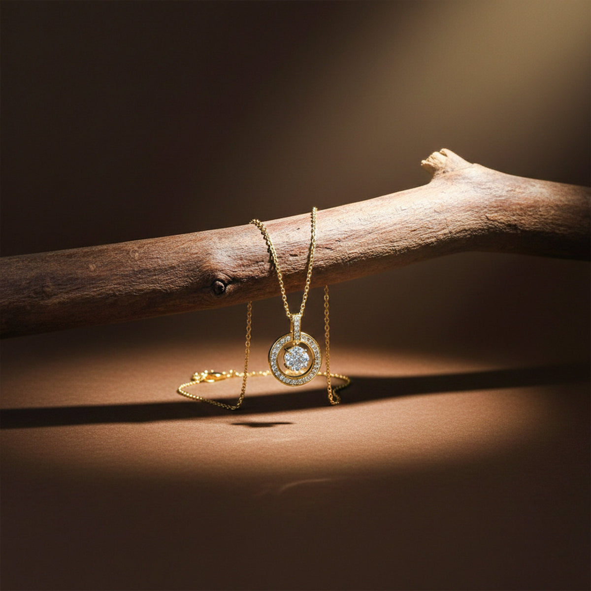 Eternal Halo Diamond Necklace jewellery product view 3