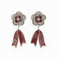Scarlet Bloom Diamond Drop Earrings jewellery product view 6