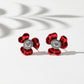 Red Blossom Crystal Luxury Earrings jewellery product view 5