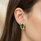 Velvet Green Luxe Curve Earrings jewellery product view 4