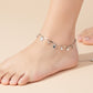 Delicate Silver Heart Charm Anklet jewellery product view 3