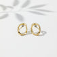 Orbit Diamond Gold Earrings jewellery product view 5