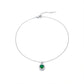 Imperial Emerald Halo Necklace jewellery product view 5