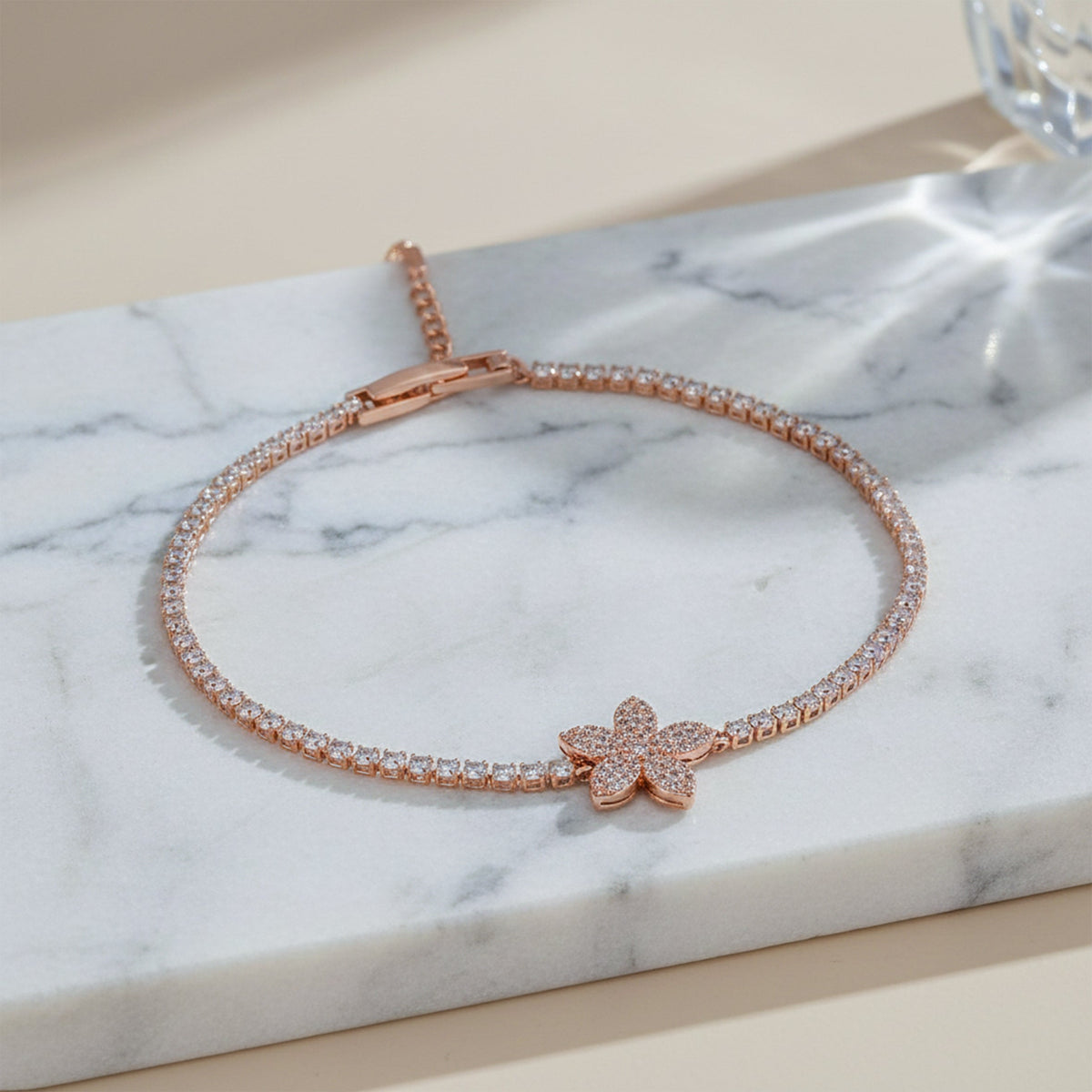 Flora Royale Diamond Tennis Bracelet jewellery product view 3