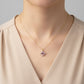 Pink Petal Crystal Flower Necklace jewellery product view 3