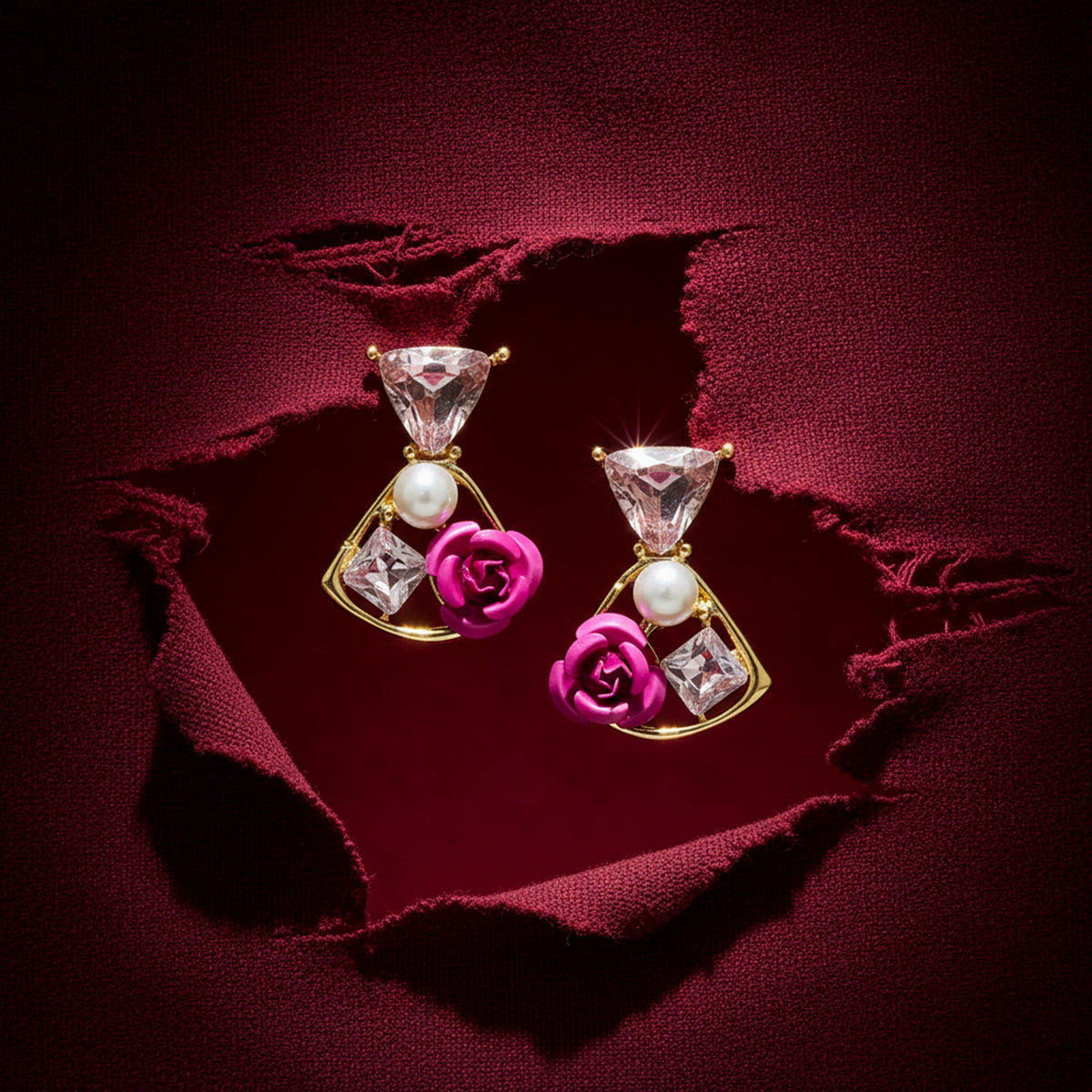 Rose Elegance Earrings jewellery product view 1