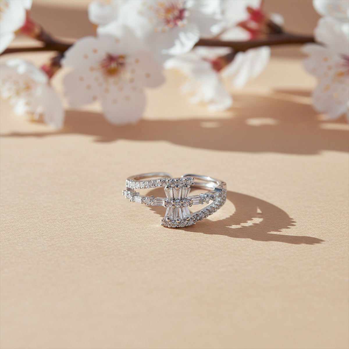 Royal Arc Baguette Diamond Ring jewellery product view 2