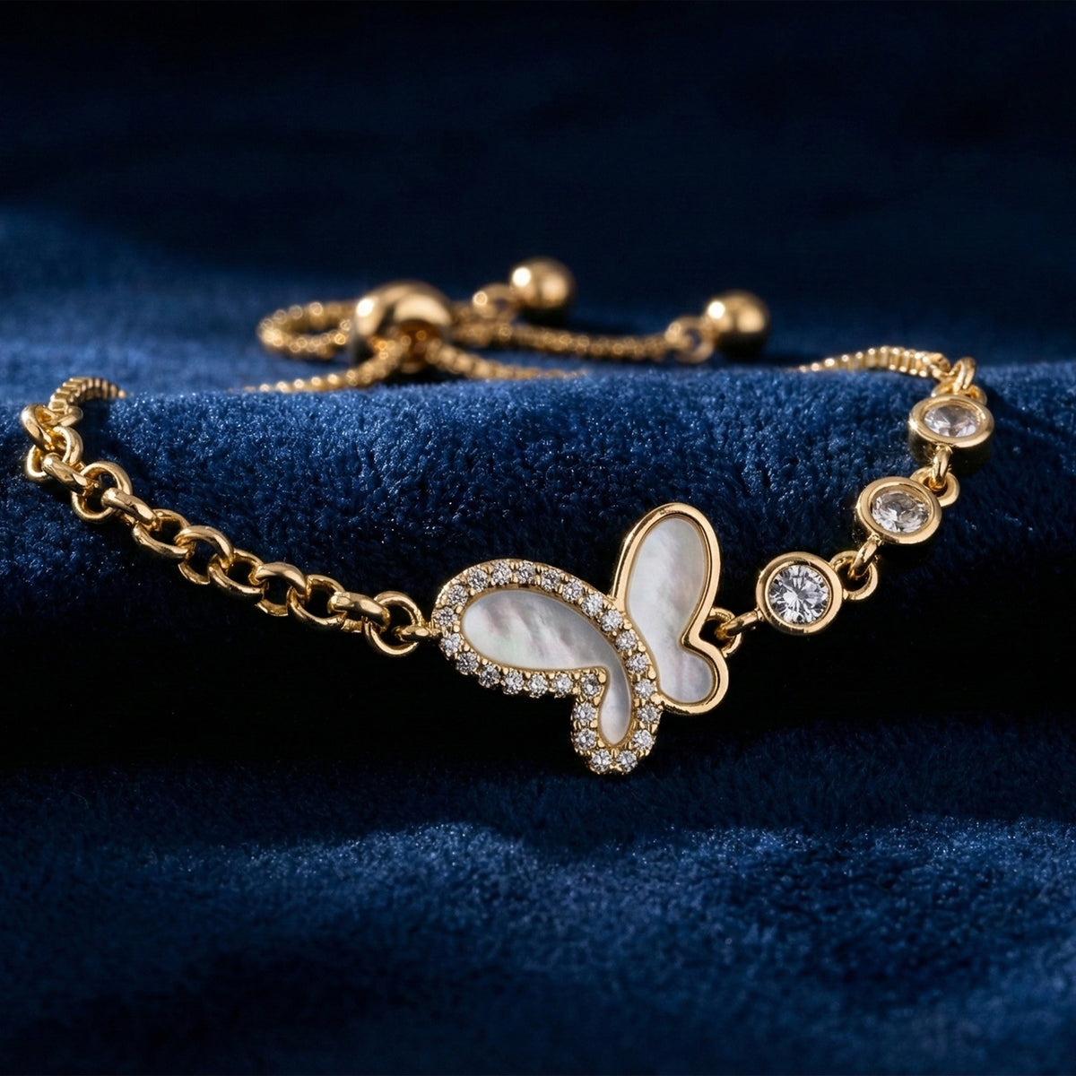 Ethereal Butterfly Stone Bracelet jewellery product view 3