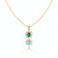 Floral Emerald Diamond Gold Necklace jewellery product view 4