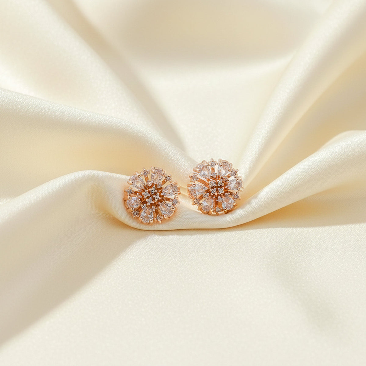 Aurora Sunburst Crystal Stud Earrings jewellery product view 3