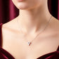 Luxury Halo Diamond Silver Necklace jewellery product view 4