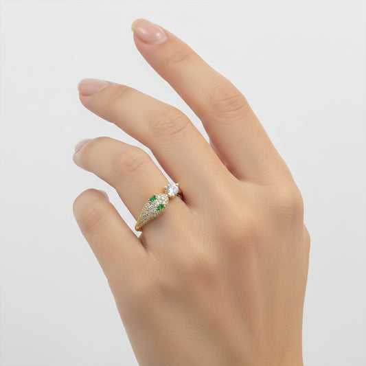 Venom Luxe Diamond Snake Ring jewellery product view 2