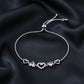 Rosé Lumière Heart Crystal Bracelet jewellery product view 5