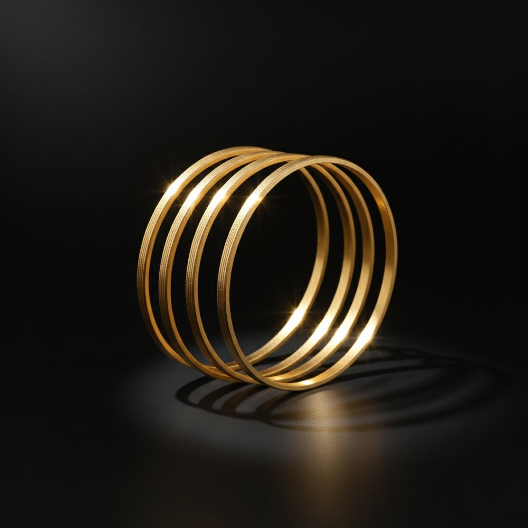 Classic Slim Gold Bangles jewellery product view 4