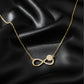 Aurelia Diamond Infinity Gold Necklace jewellery product view 3