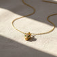 Wild Fox Head Crystal Gold Necklace jewellery product view 4
