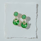 Green Royale Drops Earrings jewellery product view 3