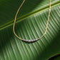 Celeste Diamond Curve Gold Necklace jewellery product view 1