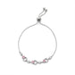 Starluxe Pink Crystal Halo Silver Bracelet jewellery product view 5