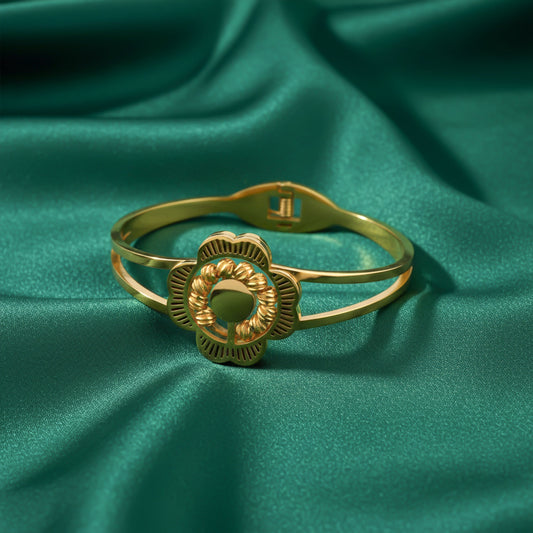 Luxora Floral Gold Kada jewellery product view 1