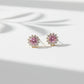 Rose Glow Floral Halo Earrings jewellery product view 4