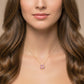 Pink Heart Clover Gold Pendant Necklace jewellery product view 2